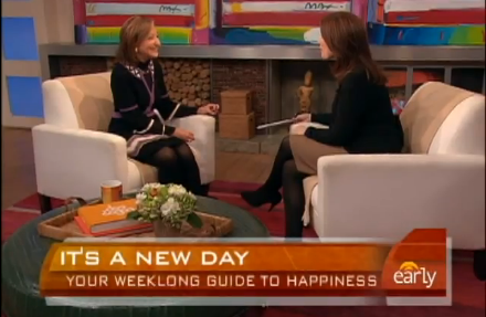 Giving advice about happiness on CBS Early Show